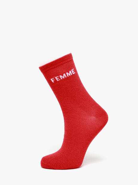 Sokken Pieces Rood socks women 17163724