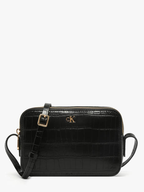 Cross Body Tas Croc Embossed Mono Calvin klein jeans Zwart croc embossed mono 4F3285G