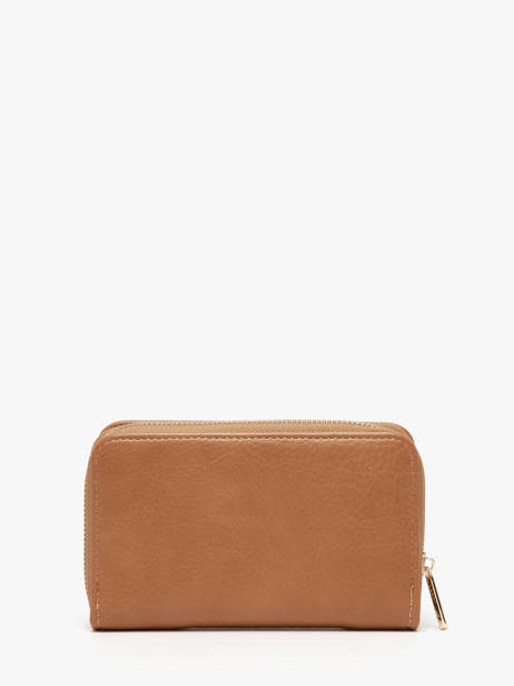 Portefeuille Carolina Lulu castagnette Bruin zip CAROL035 ander zicht 3