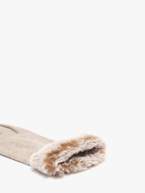 Handschoenen Isotoner Beige women gloves 85358 ander zicht 1