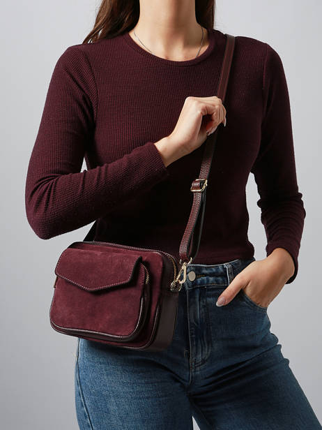 Cross Body Tas Velvet Caviar Leder Milano Rood velvet caviar VC25067 ander zicht 1