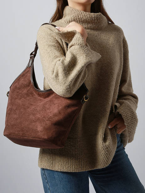 Schoudertas Velvet Soft Miniprix Bruin velvet soft 27591 ander zicht 1