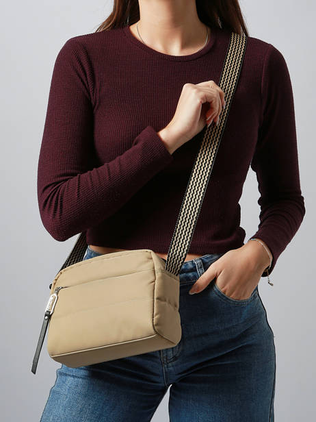 Cross Body Tas Cumulus Nylon Aube Beige cumulus 101CS01 ander zicht 1