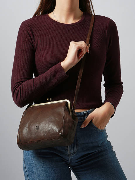 Cross Body Tas Heritage Leder Biba Bruin heritage BT22 ander zicht 1