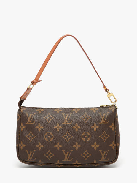 Preloved Louis Vuitton Minitas Pouch Monogram Brand connection Bruin louis vuitton AAZ0834 ander zicht 6