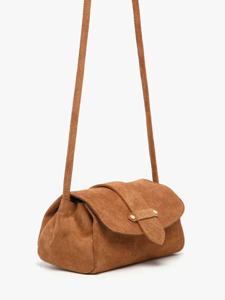 Cross Body Tas S Agnes Rundsleer Met Suède Finish Etrier Bruin agnes EAGV205S ander zicht 4