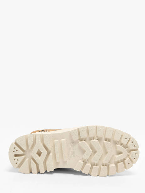 Enkellaarsjes Pallashock Zip Uit Leder Palladium Beige women 74353252 ander zicht 5