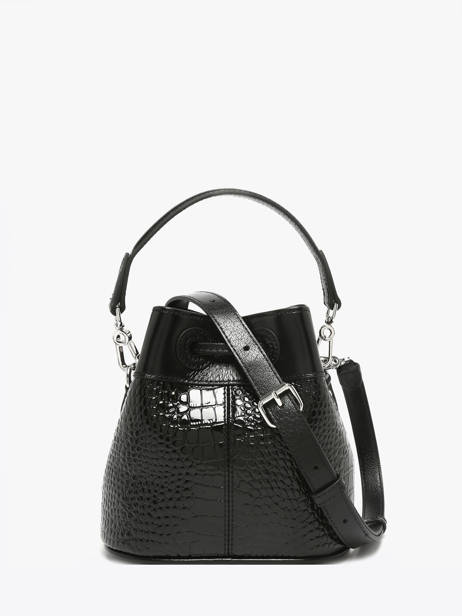 Cross Body Tas Croco Vernis Paul marius Zwart croco vernis CAPUXCRV ander zicht 3