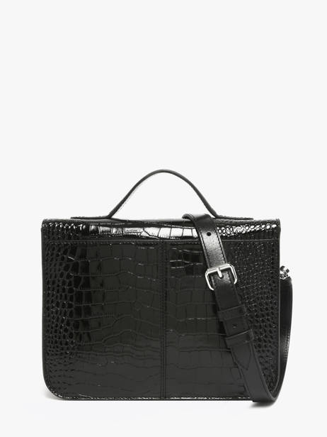 Cross Body Tas Croco Vernis Paul marius Zwart croco vernis GEORGCRV ander zicht 3