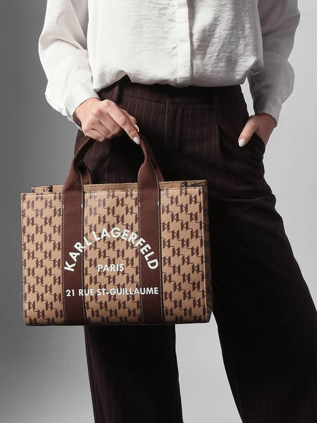 Handtas Rsg Katoen Karl lagerfeld Beige rsg B1W50021 ander zicht 1