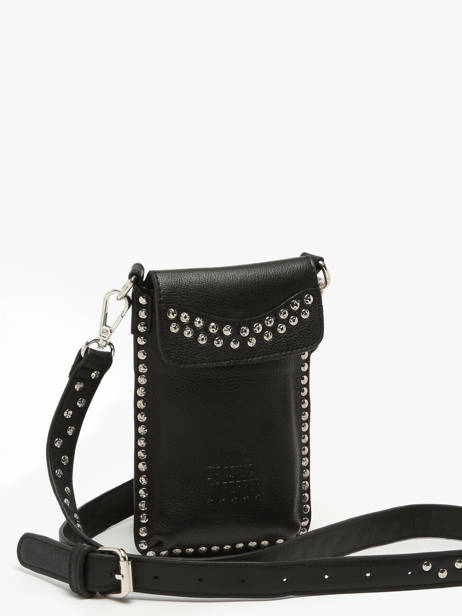 Telefoonetui Leder Basilic pepper Zwart glam BGLA88 ander zicht 2