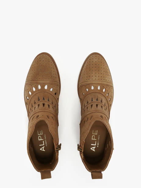 Enkellaarsjes Met Hak Uit Leder Alpe Bruin women 54331101 ander zicht 3