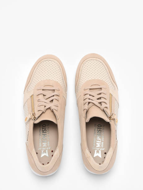 Sneakers Met Platformzool Uit Leder Mephisto Beige women P5149187 ander zicht 3