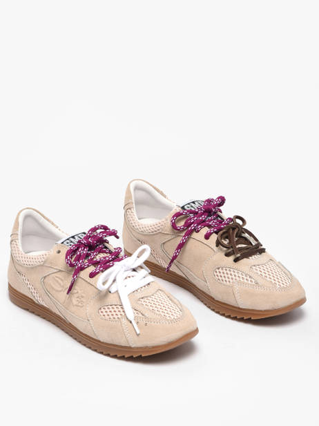 Sneakers Billie Uit Leder Semerdjian Beige women BILLI244 ander zicht 1