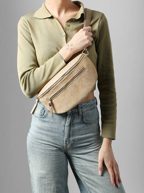 Heuptasje Leder Milano Beige velvet caviar VC24111 ander zicht 1