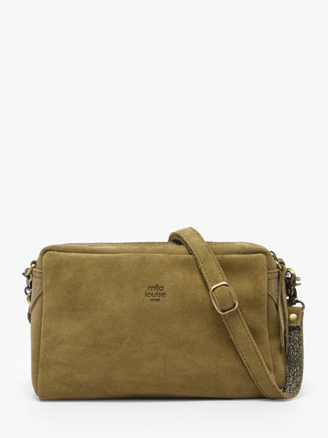 Cross Body Tas Vintage Leder Mila louise Beige vintage 23673V ander zicht 4