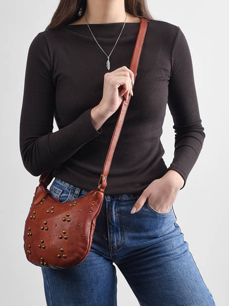 Cross Body Tas Heritage Leder Biba Bruin heritage HIL2L ander zicht 1