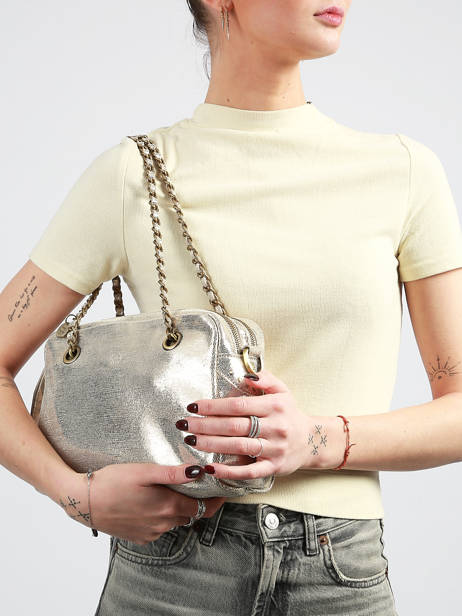 Schoudertas Vintage Leder Mila louise Wit vintage 3889RX ander zicht 1