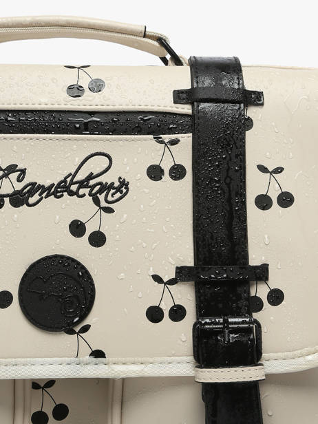 Boekentas 3 Compartimenten Cameleon Beige vintage north PBVWCA41 ander zicht 6