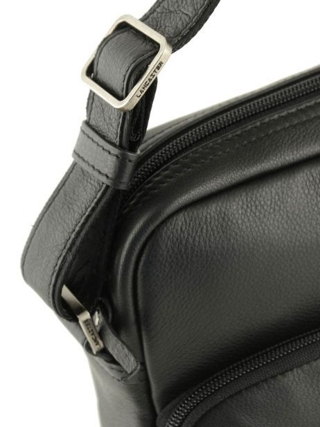Cross Body Tas Lancaster Zwart soft vintage homme 320-12 ander zicht 4