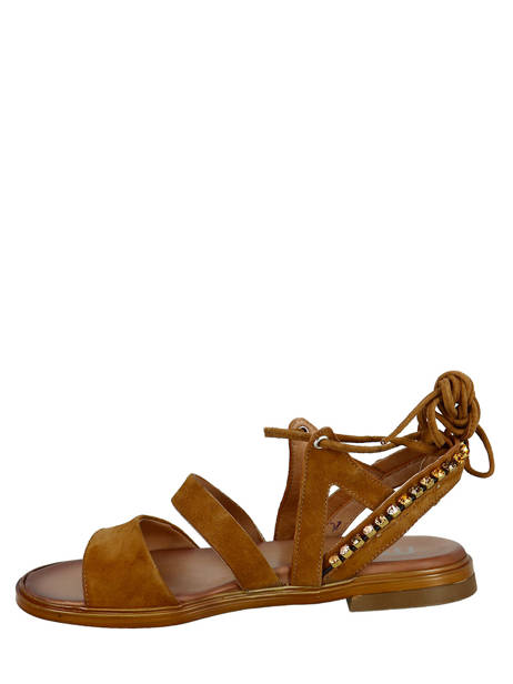 Sandalen Strass Suède Leder Mjus Bruin women M05046 ander zicht 2