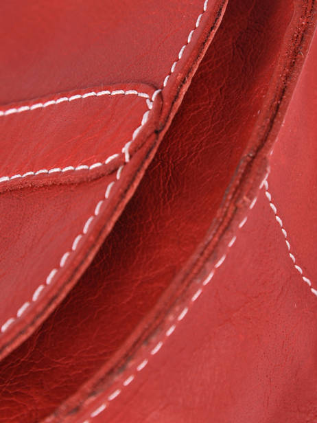 Cross Body Tas Vintage Leder Paul marius Rood vintage MIGNON ander zicht 1