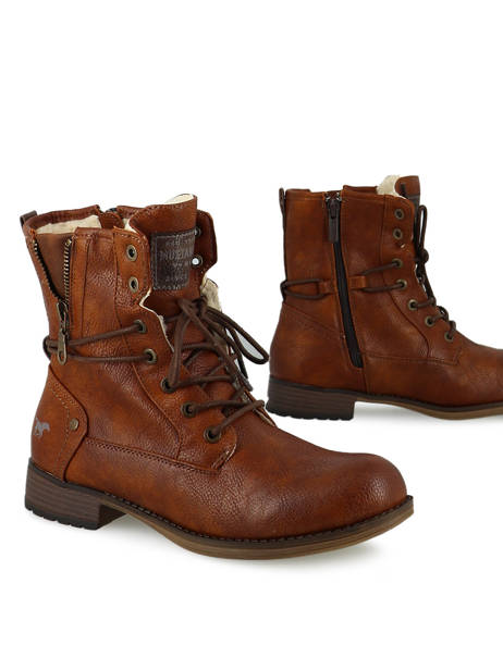 Veterbottines Leder Mustang Bruin women 1139630 ander zicht 3