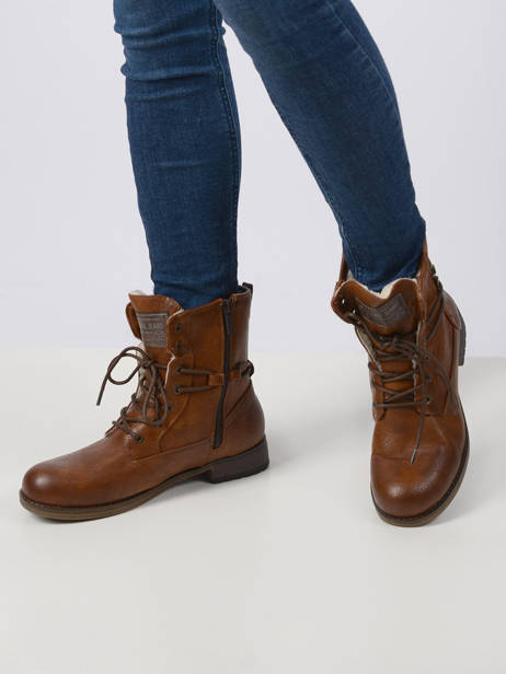 Veterbottines Leder Mustang Bruin women 1139630 ander zicht 2