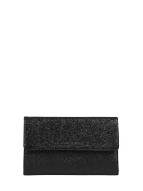 Portefeuille Foulonné Pia Leder Lancaster Zwart foulonne pm 22