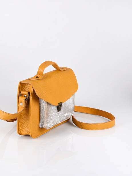 Cross Body Tas Mlle George Argento Leder Paul marius Geel argento GEORGARG ander zicht 2