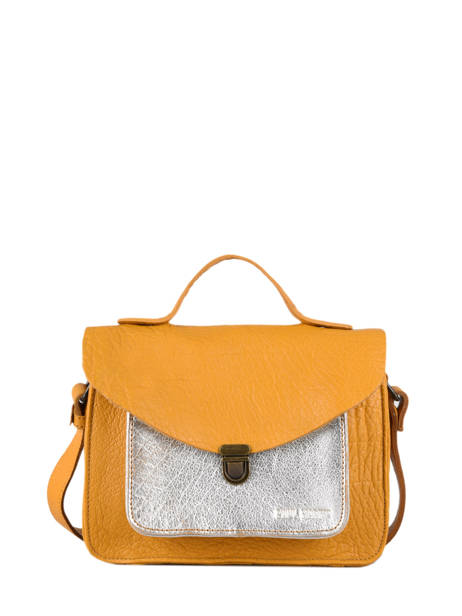 Cross Body Tas Mlle George Argento Leder Paul marius Geel argento GEORGARG