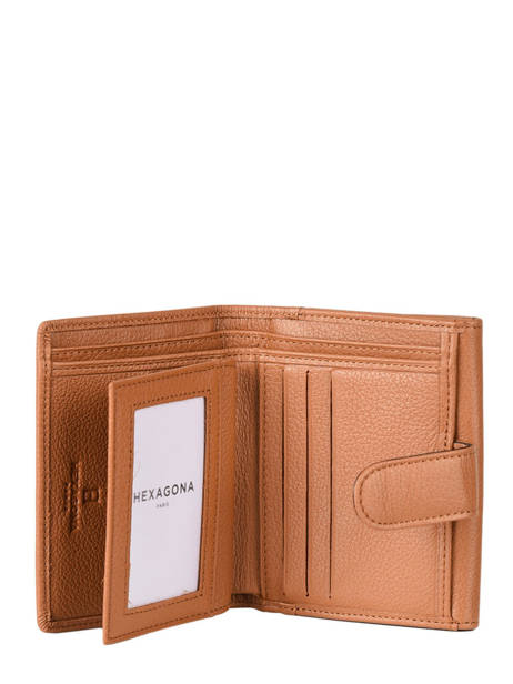 Portefeuille Leder Hexagona Bruin confort 467468 ander zicht 1