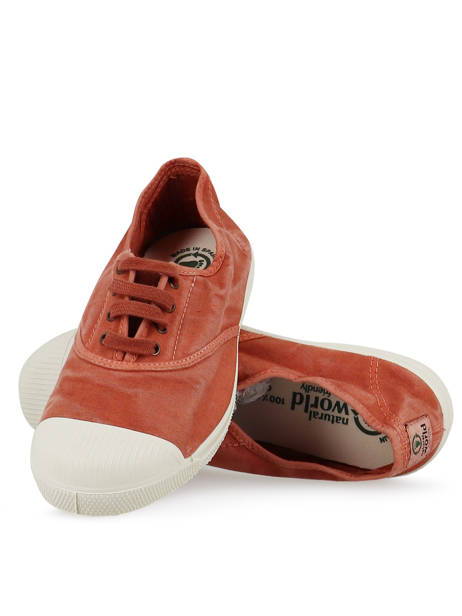 Low-top Sneakers Natural world Rood women 102E ander zicht 2