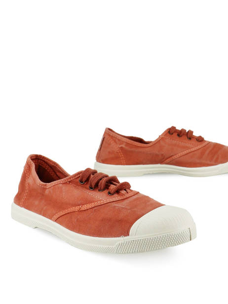 Low-top Sneakers Natural world Rood women 102E ander zicht 3