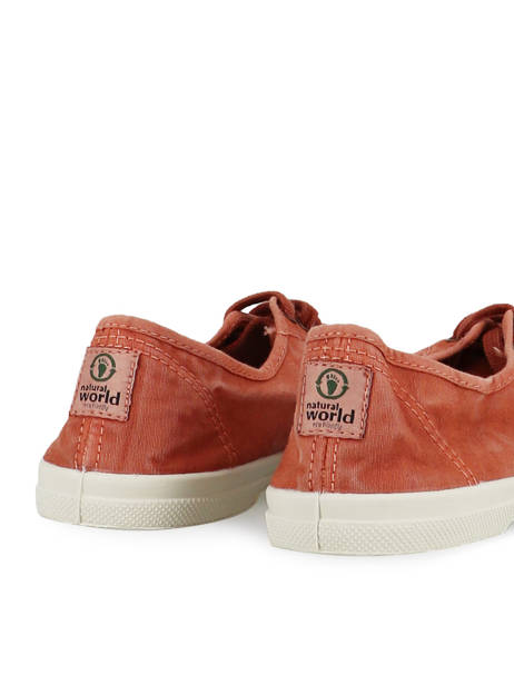 Low-top Sneakers Natural world Rood women 102E ander zicht 4