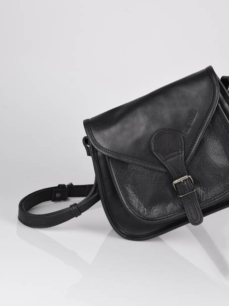 Cross Body Tas Vintage Leder Paul marius Zwart vintage BESACE ander zicht 2