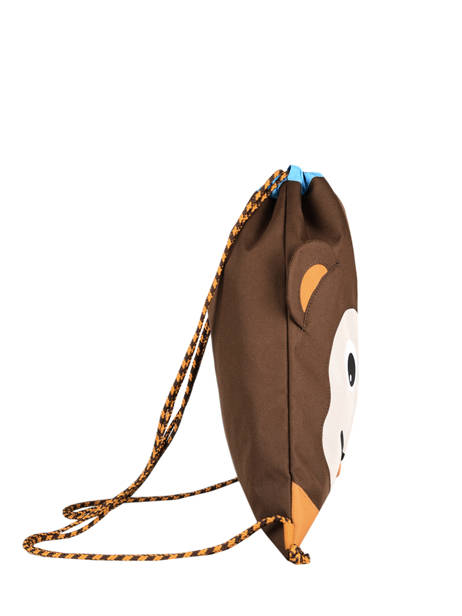 Sportzak Small Friends Affenzahn Bruin gymbag GYM1 ander zicht 2