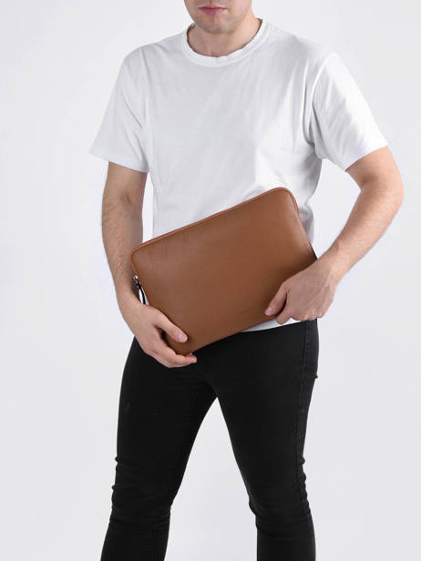 Laptophoes Flandres 13'' Leder Etrier Bruin flandres EFLA8833