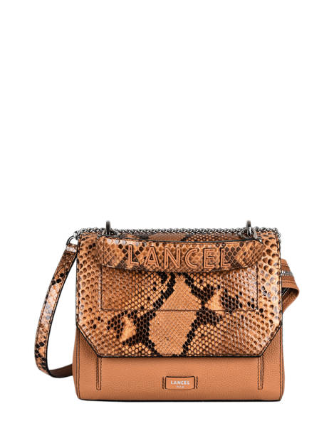 Handtas M Ninon Python Lancel Bruin ninon A09370 ander zicht 1