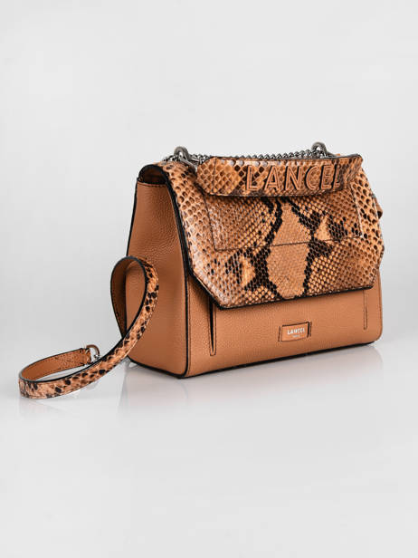 Handtas M Ninon Python Lancel Bruin ninon A09370 ander zicht 3