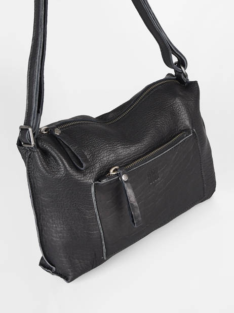 Cross Body Tas Natural Leder Biba Zwart natural SYL2L ander zicht 2