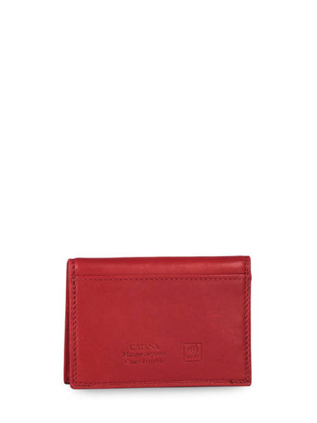 Kaarthouder Leder Katana Rood marina 753103 ander zicht 2