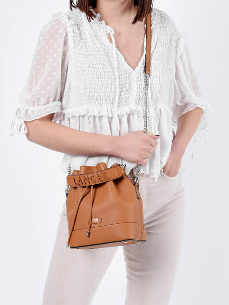 Bucket Bag S Ninon Leder Lancel Bruin ninon A10922 ander zicht 1