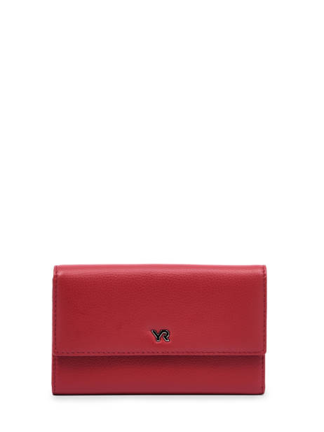 Portefeuille Foulonné Leder Yves renard Rood foulonne 29439