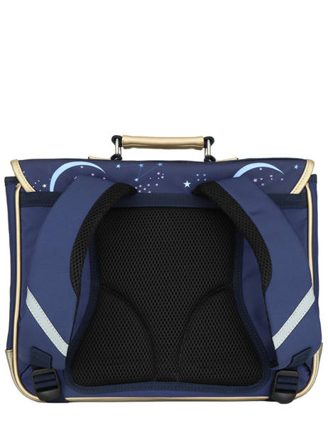 Boekentas 2 Compartimenten Caramel et cie Blauw boheme 62152 ander zicht 5