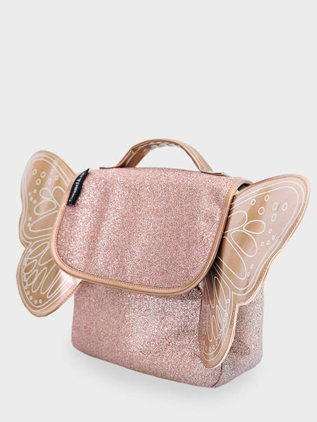 Mini Rugzak Caramel et cie Roze glitter - SBB07-MI ander zicht 2