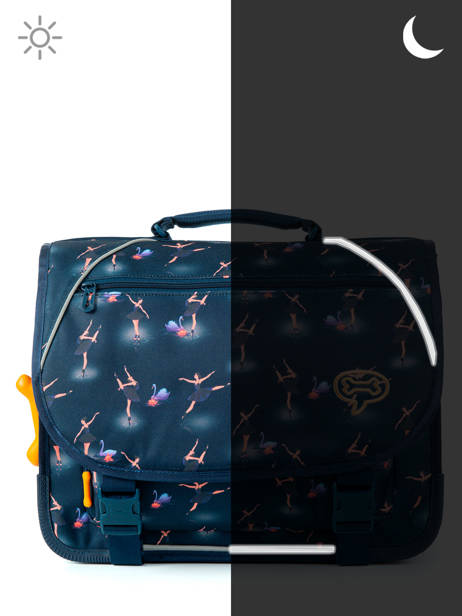 Boekentas 2 Compartimenten Lily Girls Stones and bones Blauw girls G ander zicht 5