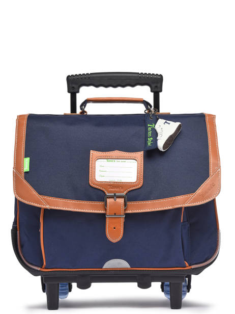 Boekentas Op Wieltjes 2 Compartimenten Tann's Blauw les fantaisies g - 22-42111