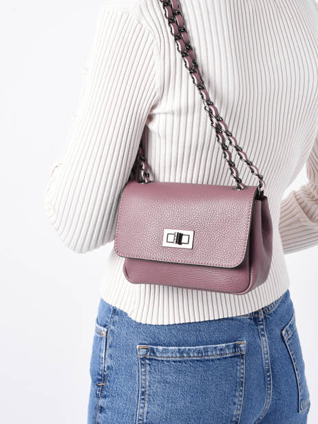 Cross Body Tas Caviar Leder Milano Violet caviar CA21122 ander zicht 1