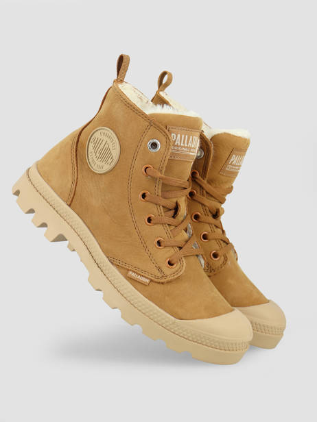 Enkellaarsjes Pampa Hi Zip Wl Uit Leder Palladium Bruin women 95982252 ander zicht 2